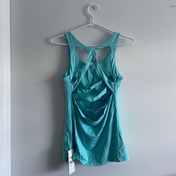 NWT TITIKA BUILT IN BRA SPORT WORKOUT TANK SUPPORT BLUE BUTTER YOGA ACTIVEWEAR - Picture 6 of 8